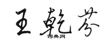 駱恆光王乾芬行書個性簽名怎么寫