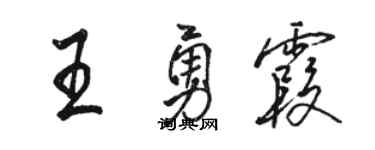 駱恆光王勇霞行書個性簽名怎么寫