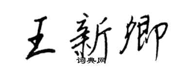 王正良王新卿行書個性簽名怎么寫