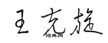 駱恆光王克旋草書個性簽名怎么寫