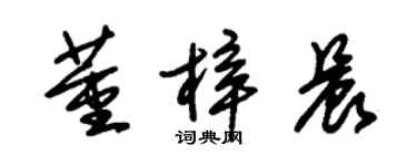 朱錫榮董梓晨草書個性簽名怎么寫