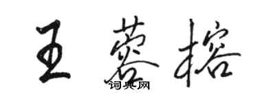 駱恆光王蓉榕行書個性簽名怎么寫