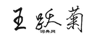 駱恆光王躍菊行書個性簽名怎么寫