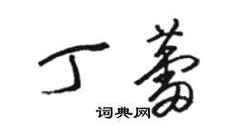 駱恆光丁蕾草書個性簽名怎么寫