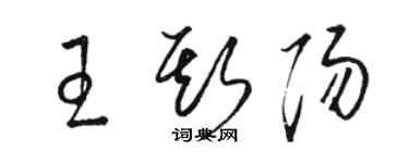 駱恆光王斯陽草書個性簽名怎么寫