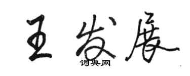 駱恆光王發展行書個性簽名怎么寫