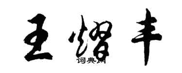 胡問遂王熠豐行書個性簽名怎么寫