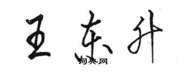 駱恆光王東升行書個性簽名怎么寫