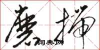 駱恆光磨揣草書怎么寫