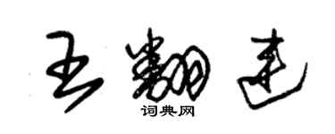 朱錫榮王翻連草書個性簽名怎么寫