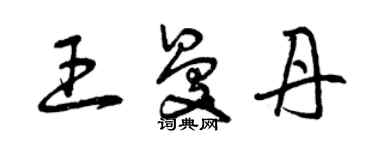 曾慶福王曼丹草書個性簽名怎么寫