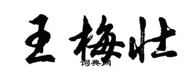 胡問遂王梅壯行書個性簽名怎么寫
