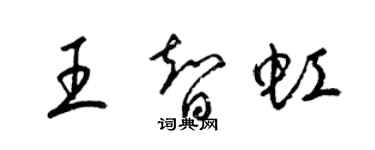 梁錦英王智虹草書個性簽名怎么寫