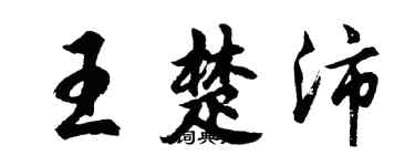 胡問遂王楚沛行書個性簽名怎么寫