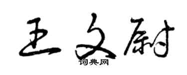 曾慶福王文尉草書個性簽名怎么寫