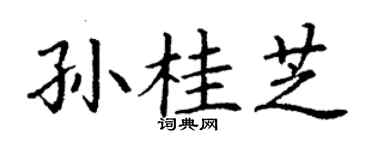 丁謙孫桂芝楷書個性簽名怎么寫
