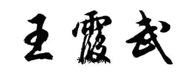 胡問遂王霞武行書個性簽名怎么寫