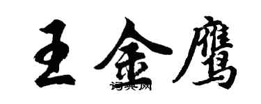 胡問遂王金鷹行書個性簽名怎么寫