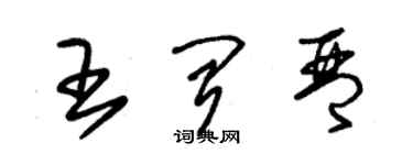 朱錫榮王聞琴草書個性簽名怎么寫