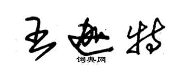 朱錫榮王迦特草書個性簽名怎么寫