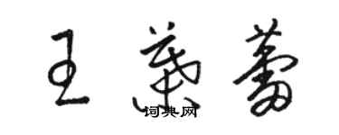 駱恆光王葉蕾草書個性簽名怎么寫