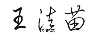 駱恆光王法苗行書個性簽名怎么寫