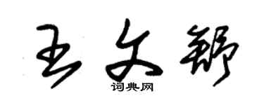朱錫榮王文舒草書個性簽名怎么寫