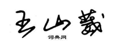 朱錫榮王山葳草書個性簽名怎么寫