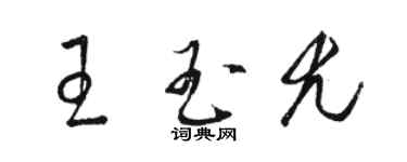 駱恆光王玉尤草書個性簽名怎么寫