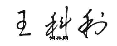 駱恆光王科利草書個性簽名怎么寫