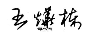 朱錫榮王燁棟草書個性簽名怎么寫