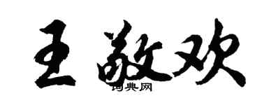 胡問遂王敬歡行書個性簽名怎么寫