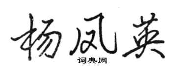 駱恆光楊鳳英行書個性簽名怎么寫