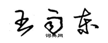 朱錫榮王雨東草書個性簽名怎么寫
