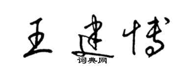 梁錦英王建博草書個性簽名怎么寫