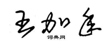 朱錫榮王加年草書個性簽名怎么寫