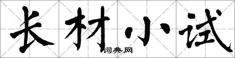 翁闓運長材小試楷書怎么寫