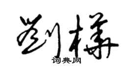 曾慶福劉樺草書個性簽名怎么寫