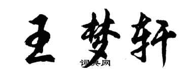 胡問遂王夢軒行書個性簽名怎么寫