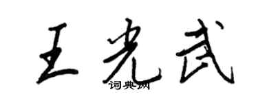 王正良王光武行書個性簽名怎么寫