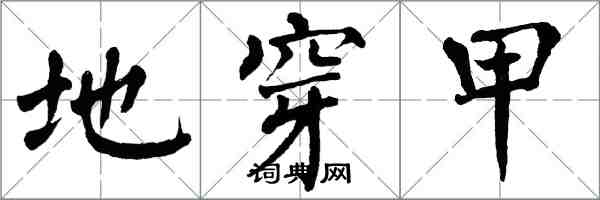 翁闓運地穿甲楷書怎么寫