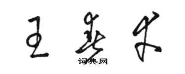 駱恆光王春幸草書個性簽名怎么寫