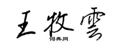 王正良王牧雲行書個性簽名怎么寫