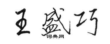 駱恆光王盛巧行書個性簽名怎么寫