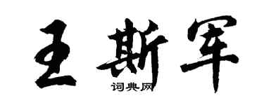 胡問遂王斯軍行書個性簽名怎么寫