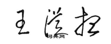 駱恆光王從想草書個性簽名怎么寫