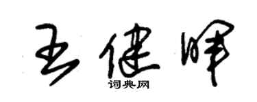 朱錫榮王健暉草書個性簽名怎么寫
