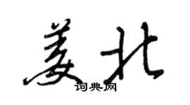 王正良姜北行書個性簽名怎么寫