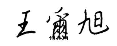 王正良王爾旭行書個性簽名怎么寫