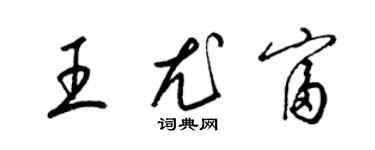 梁錦英王尤富草書個性簽名怎么寫